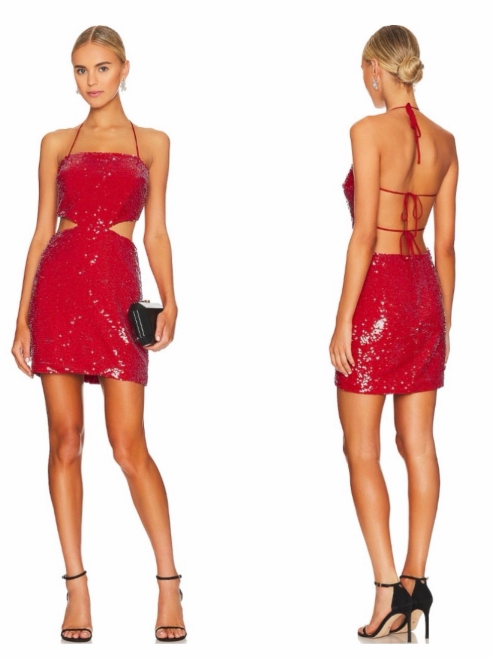 Amanda Uprichard Chrisley Mini Dress in Ruby Red Mini Dress